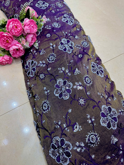 viscose  Tissue Embroidery 44 inch width