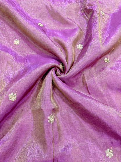 tissu with Golden Zari Elephant Border & Floral beats Weave width 44inch