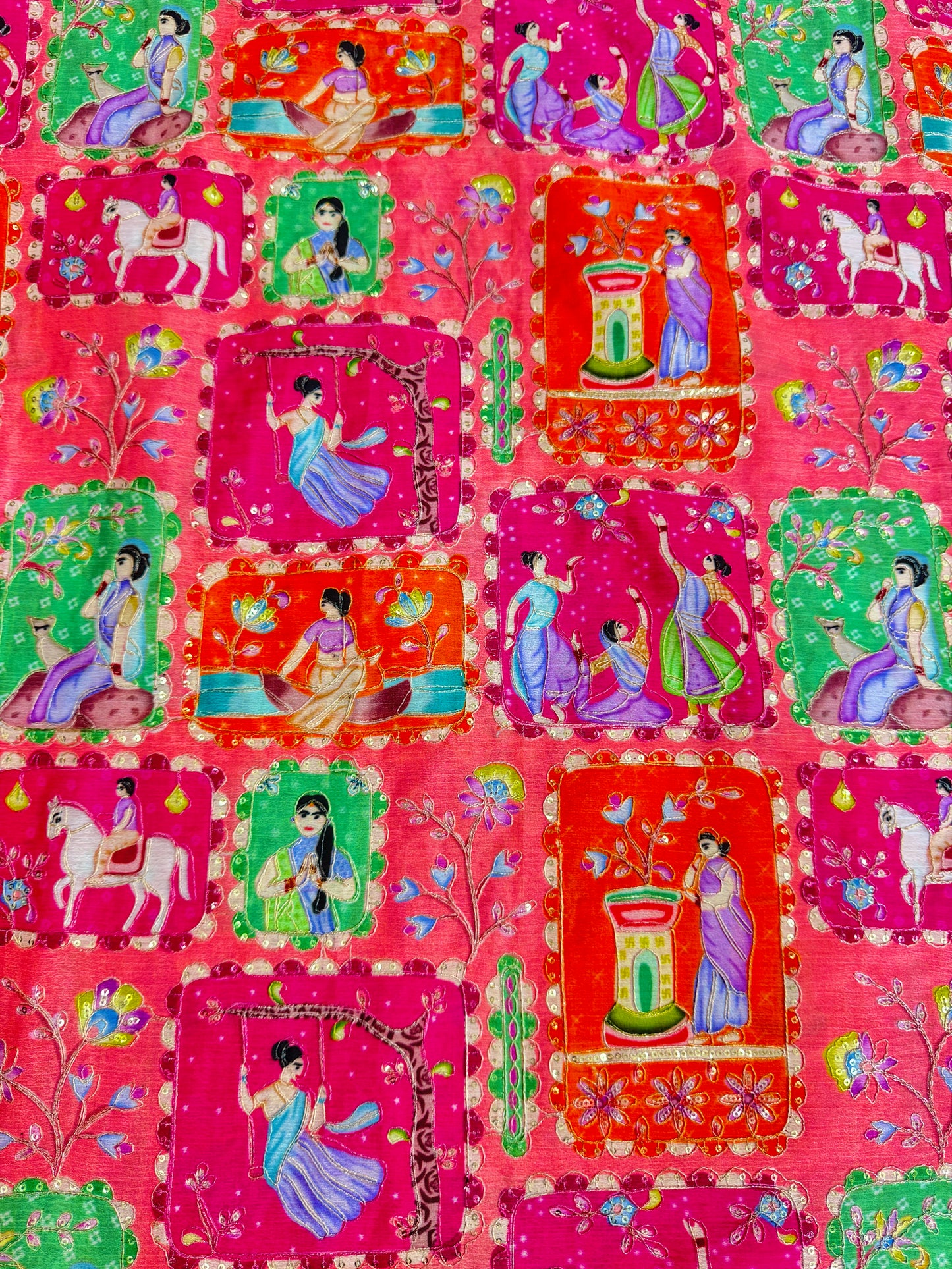 😍PURE CHENON AVEC IMPRIMÉ POSITIONNEL 👸🤴 DESIGN RAJA RANI LARGEUR 44-45. #10