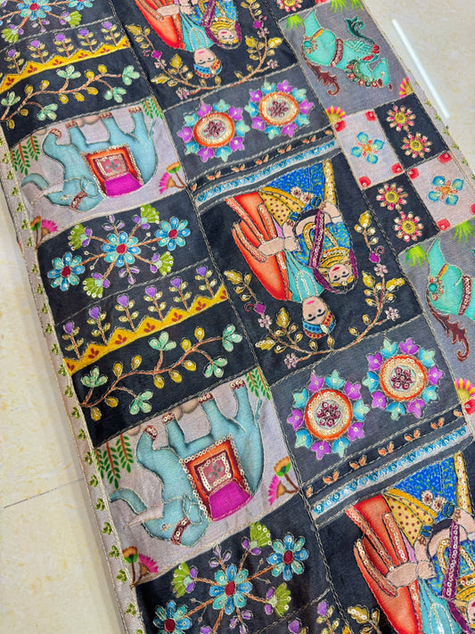 😍PURE CHENON WITH POSITION PRINT👸🤴 RAJA RANI DESIGN 44-45 WIDTH. #25