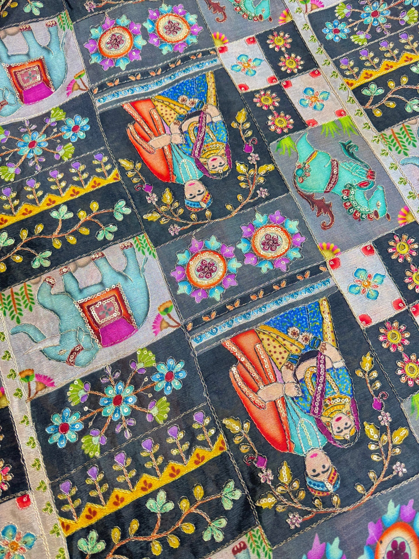 😍PURE CHENON WITH POSITION PRINT👸🤴 RAJA RANI DESIGN 44-45 WIDTH. #28