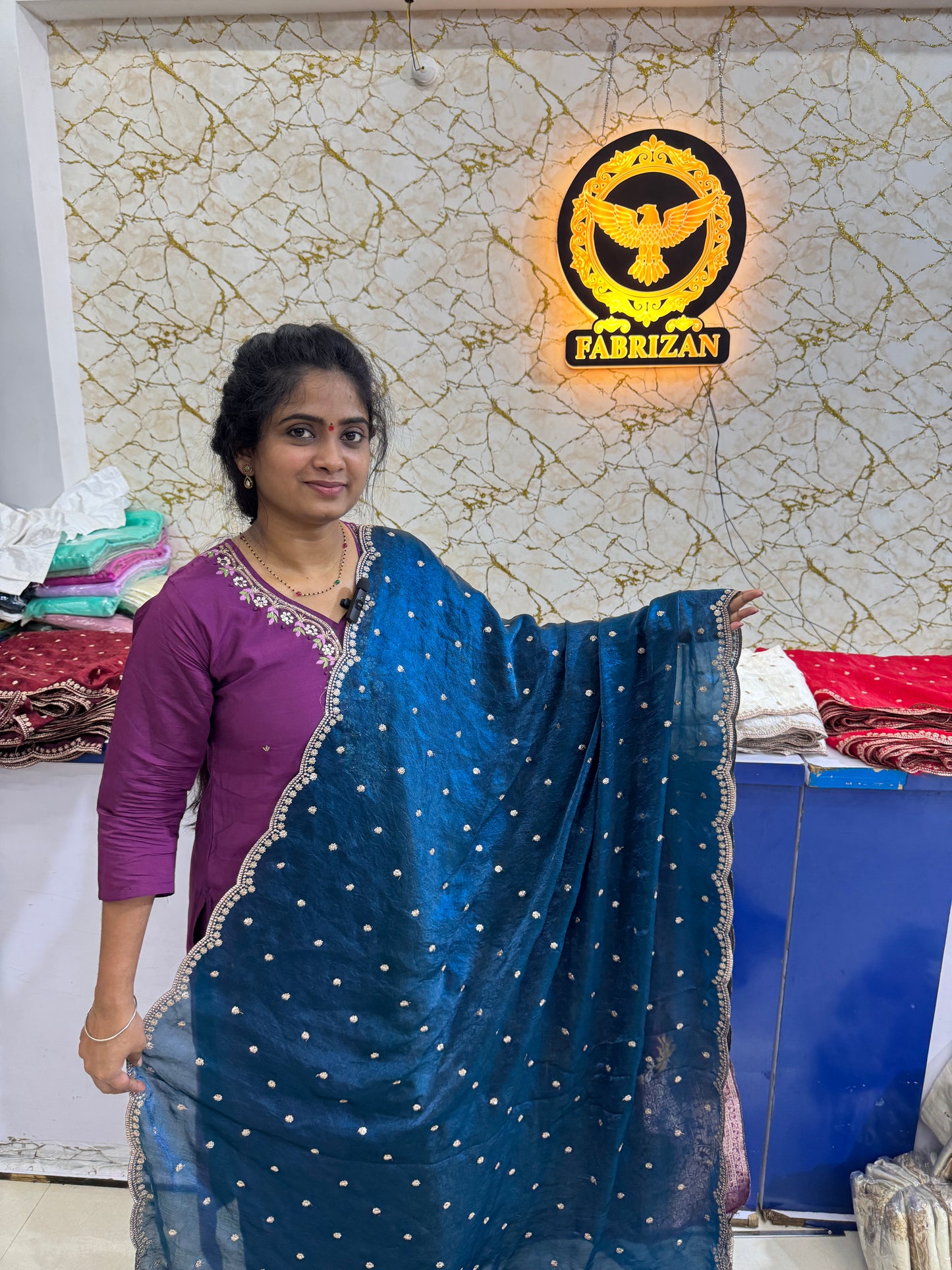 🥻👗Space silk fabrics with 2 side border 44-45 width