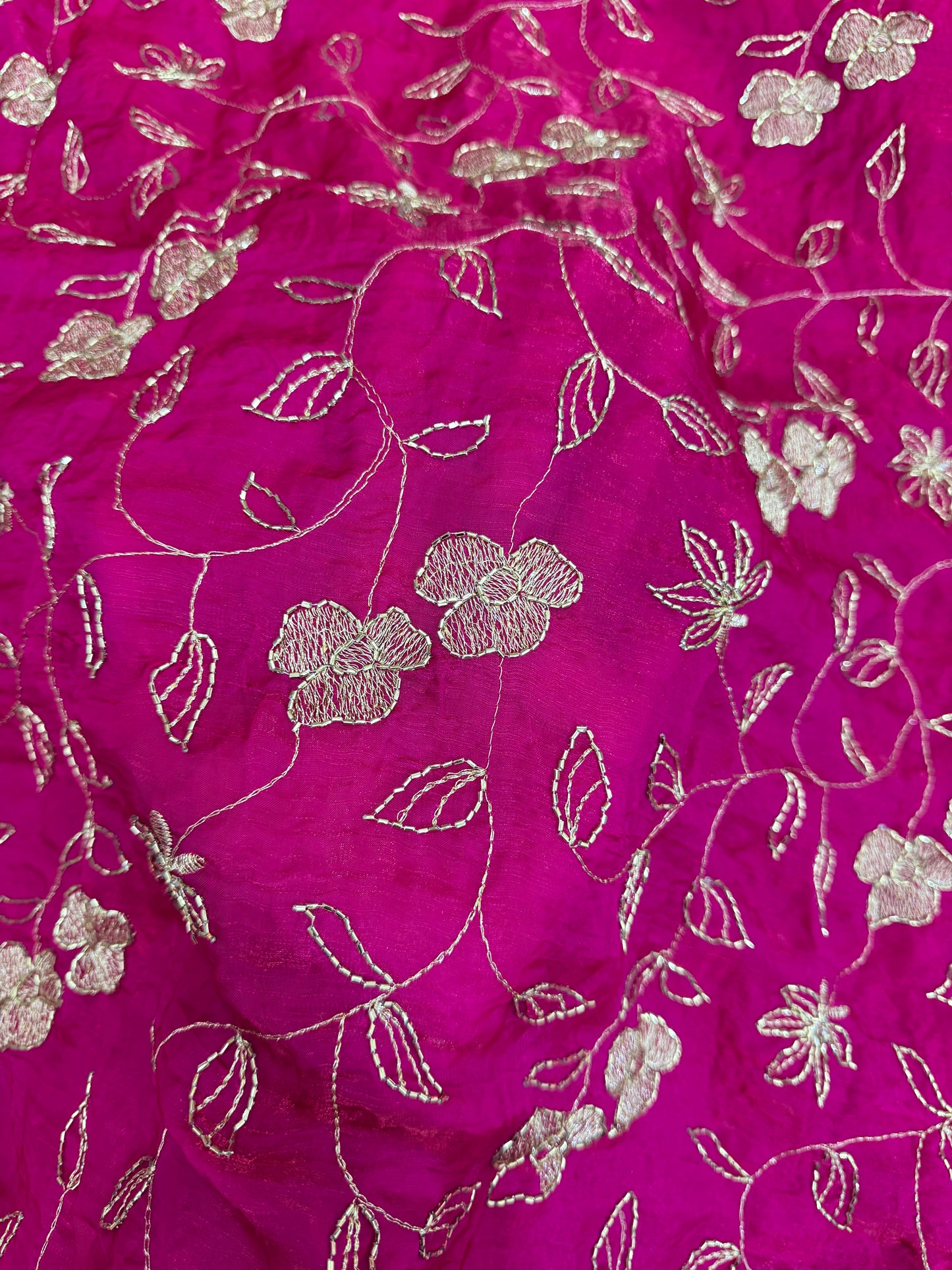 🥻👗BEAUTIFUL GLASS TISSU WITH ALLOVER BEATS WORK 44-45WIDTH - Design 6