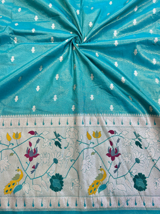 Paitanick Desing border with tissu fabric 44-45 width DARK SKY BLUE