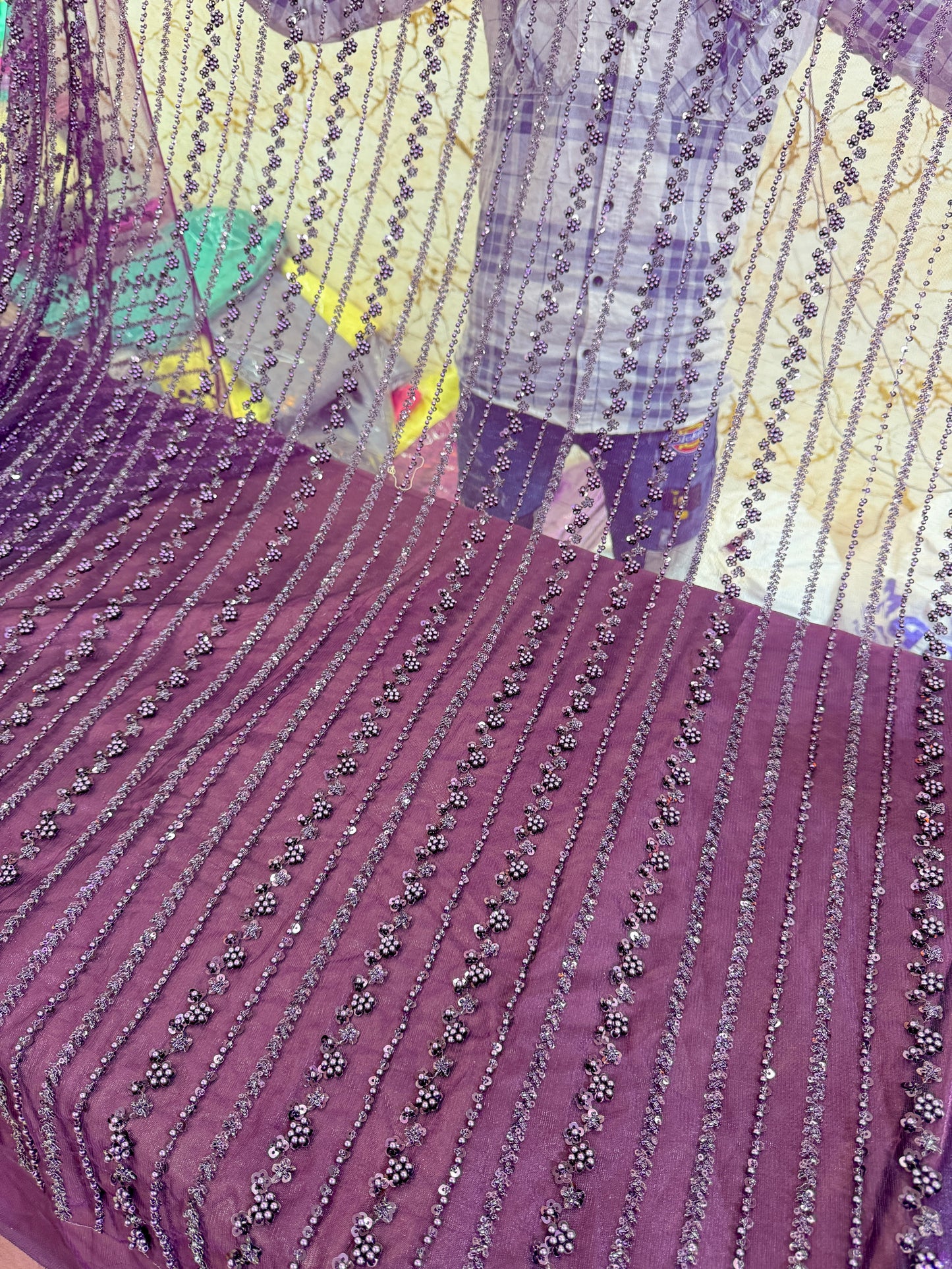 NET IMPORTED HANDWORK NET EMBROIDERY FABRIC 54 INCH WIDTH