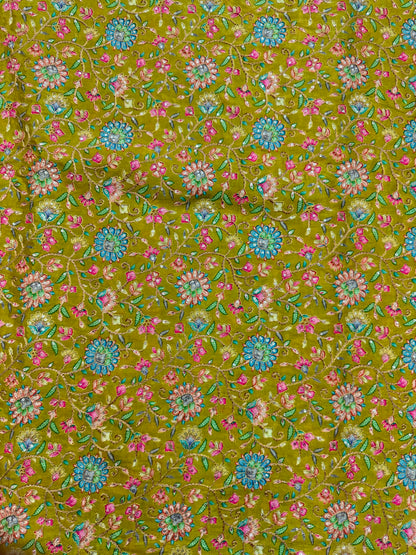 Pure 🌸Chinon fabric 👗with embroidery 44inch width