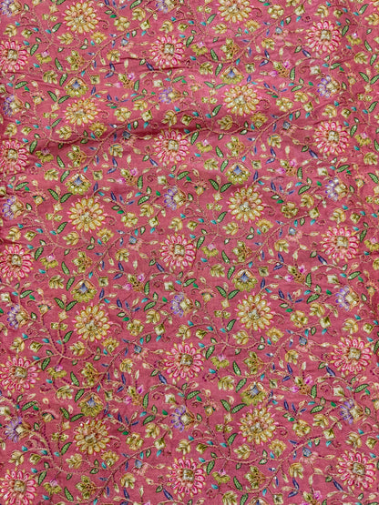 Pure 🌸Chinon fabric 👗with embroidery 44inch width