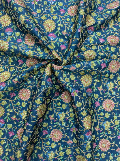 Pure 🌸Chinon fabric 👗with embroidery 44inch width