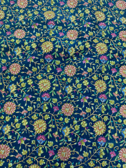 Pure 🌸Chinon fabric 👗with embroidery 44inch width