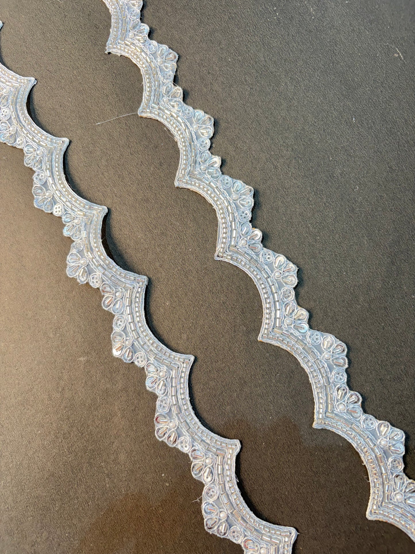 Luxury Golden maggam lace border  & Sequin Lace Trim for Saree & Lehanga (pack of 9 meter)