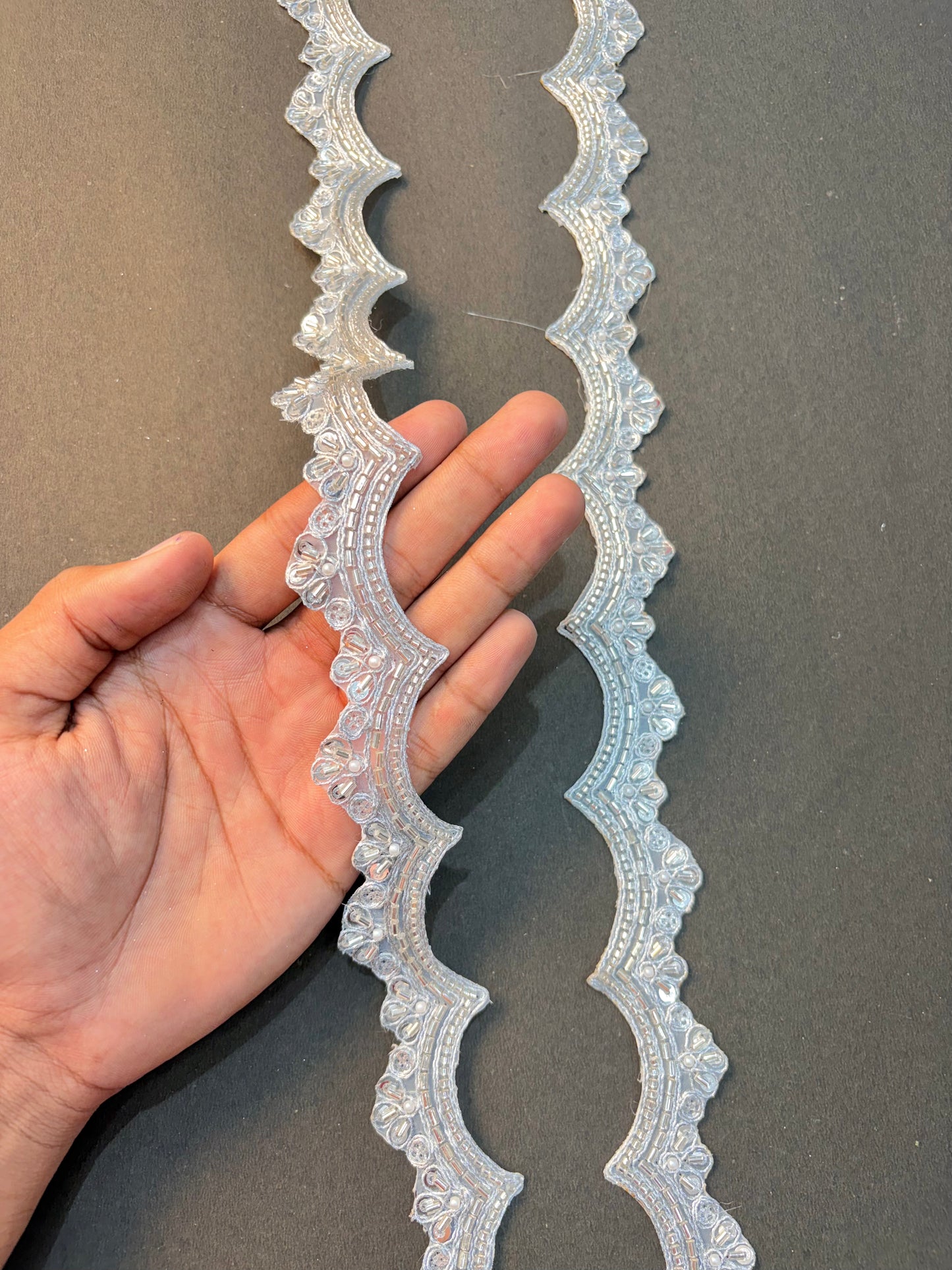 Luxury Golden maggam lace border  & Sequin Lace Trim for Saree & Lehanga (pack of 9 meter)