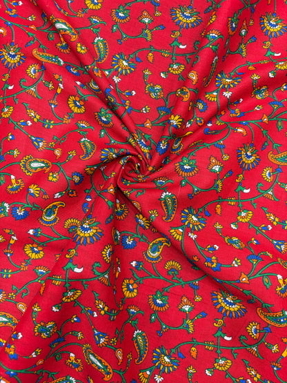 Premium Multicolor Jyothi Cotton Fabric (100% Pure Cotton) – Soft & Breathable 40 width