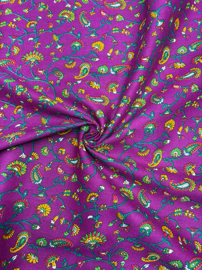 Premium Multicolor Jyothi Cotton Fabric (100% Pure Cotton) – Soft & Breathable 40 width