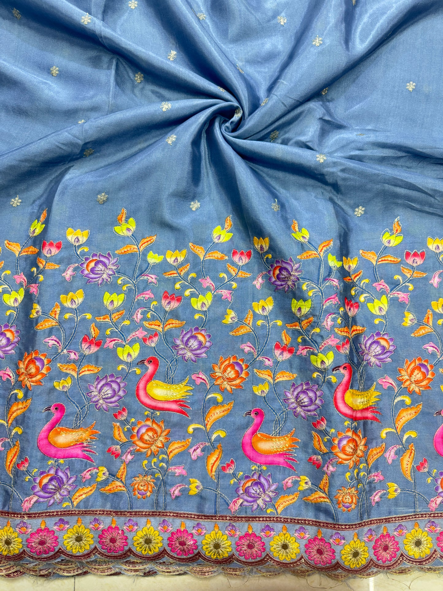 🥰🦌Beautiful Kalamkari Border Fabrics 🦚 44width