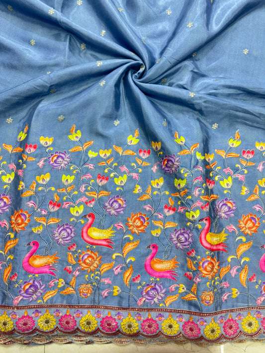 🥰🦌Beautiful Kalamkari Border Fabrics 🦚 44width