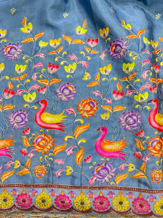 🥰🦌Beautiful Kalamkari Border Fabrics 🦚 44width