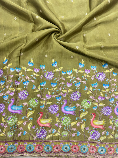 🥰🦌Beautiful Kalamkari Border Fabrics 🦚 44width