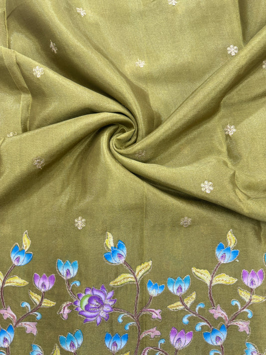 🥰🦌Beautiful Kalamkari Border Fabrics 🦚 44width