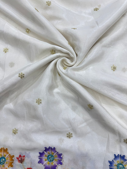 🥰🦌Beautiful Kalamkari Border Fabrics 🦚 44width