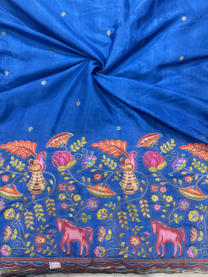 🥰🦌Beautiful Kalamkari Border Fabrics 🦚 44width