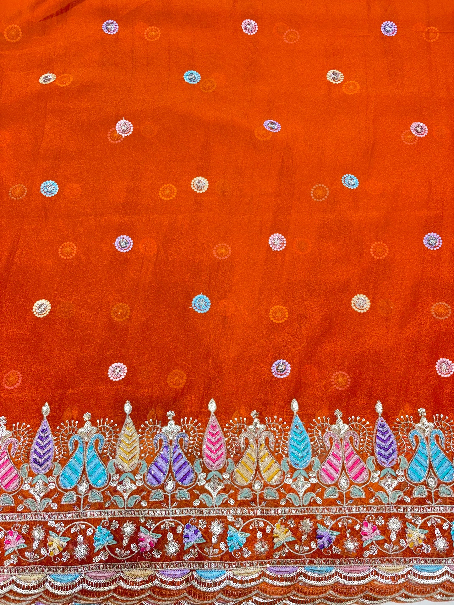 😍Exclusive Space Silk with Multi Colour Embroidery 44 inch width 🪡🧵