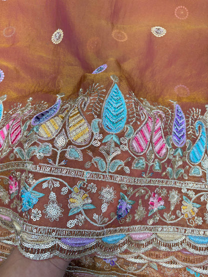 😍Exclusive Space Silk with Multi Colour Embroidery 44 inch width 🪡🧵