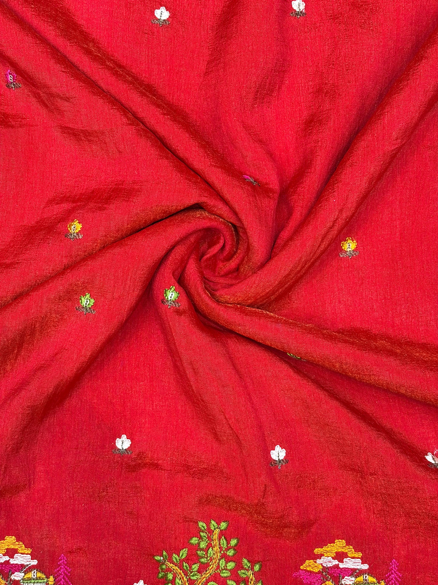 🥰Vichetra Silk 🪡🧵 Embroidery 💃 with Lady 🥹 Design | 44 Inch Width