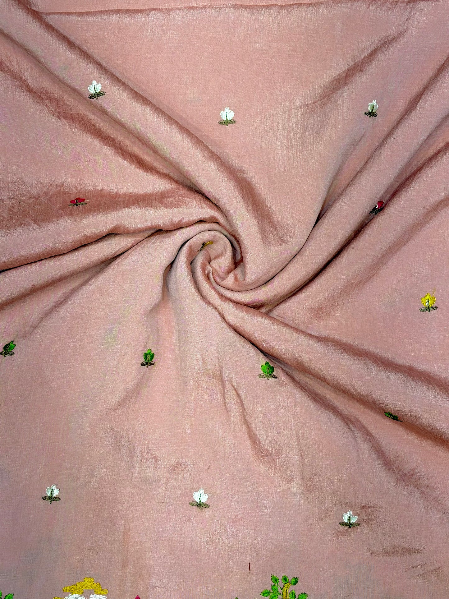 😍🥹Premium Space Silk with Beautiful Multi Colour Embroidery 44-45 inch width 🥻👗