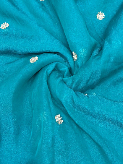 😍🥹Premium Space Silk with Beautiful Multi Colour Embroidery 44-45 inch width 🥻👗