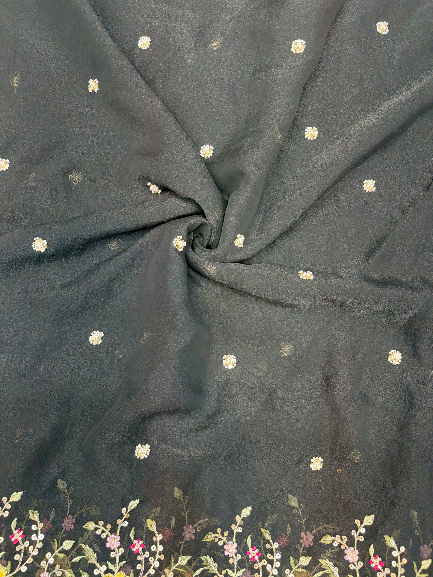 😍🥹Premium Space Silk with Beautiful Multi Colour Embroidery 44-45 inch width 🥻👗