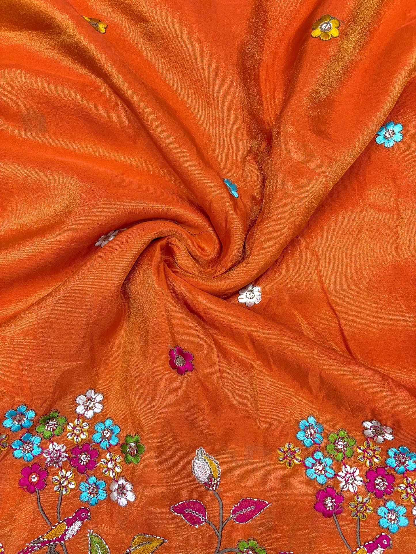 Royal Heritage Visco Tissue (Embroidered )Fabric ,lehanga,blouse, duppats , Inch 44-45 Width