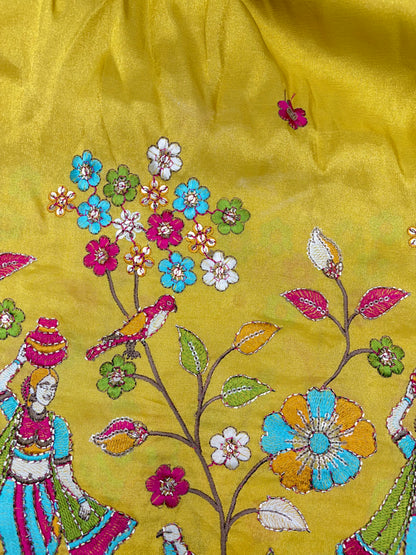 Royal Heritage Visco Tissue (Embroidered )Fabric ,lehanga,blouse, duppats , Inch 44-45 Width