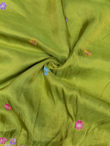 Royal Heritage Visco Tissue (Embroidered )Fabric ,lehanga,blouse, duppats , Inch 44-45 Width