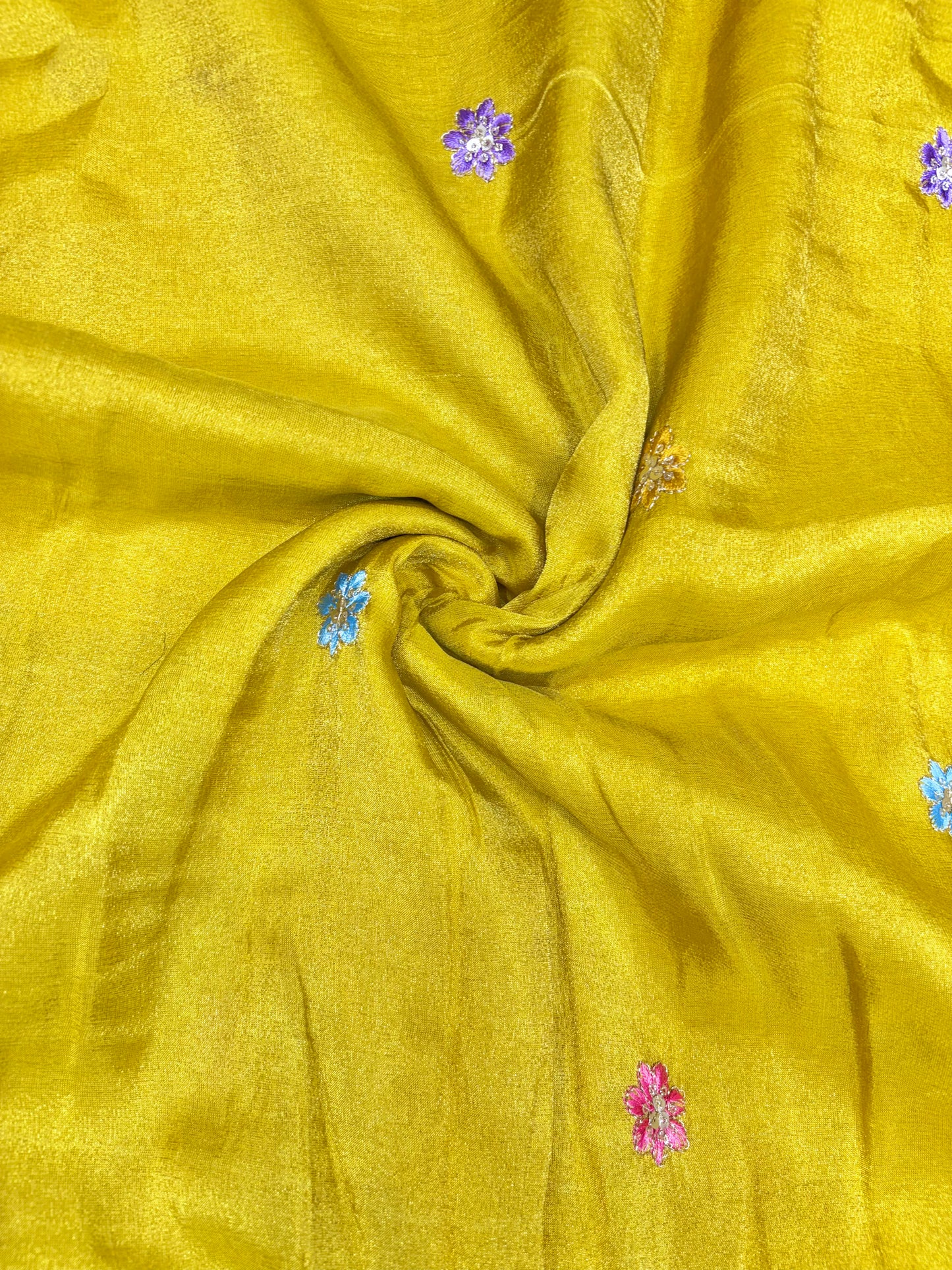 Royal Heritage Visco Tissue (Embroidered )Fabric ,lehanga,blouse, duppats , Inch 44-45 Width