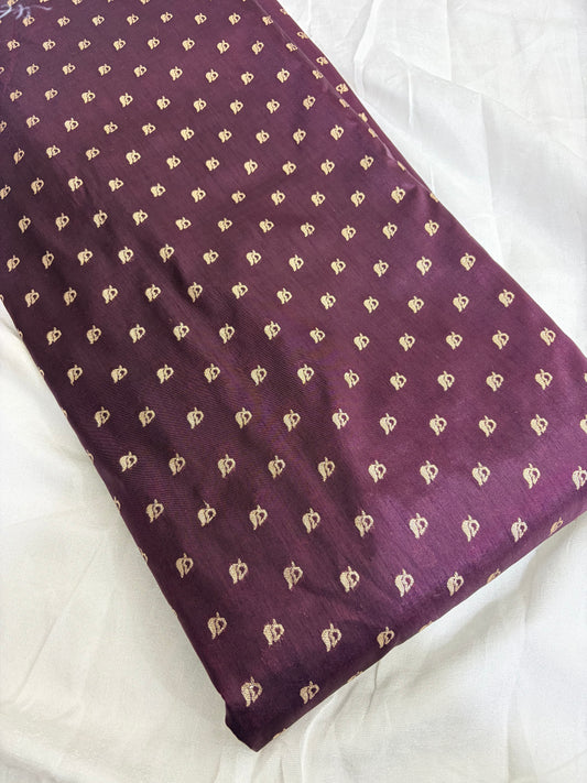 Royal banarari Zari Leaf Weave fabrics 44inch width