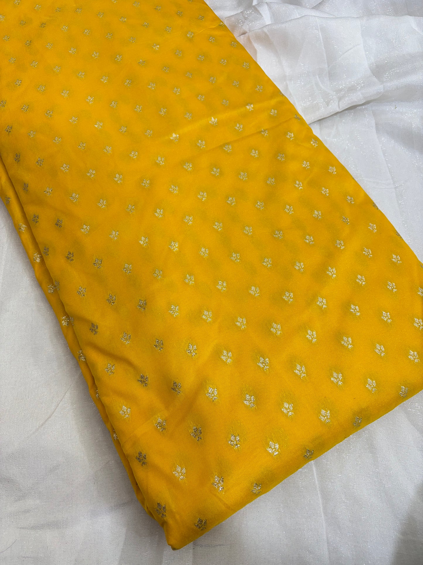 Royal 100% pure banarari Zari Leaf Weave fabrics 44inch width