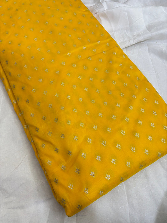 Royal 100% pure banarari Zari Leaf Weave fabrics 44inch width