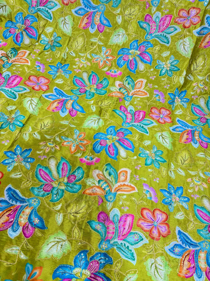 Beautiful 😍 Pure Chenin fabrics flower desing 44inch width