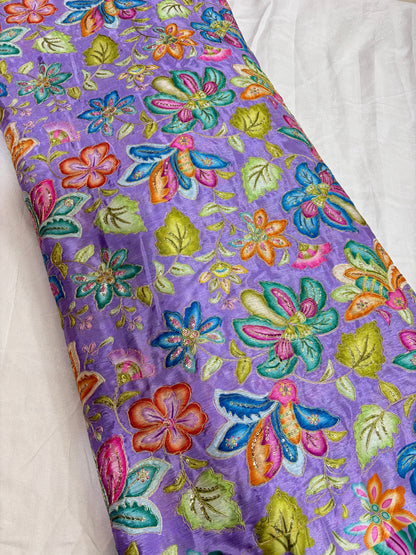 Beautiful 😍 Pure Chenin fabrics flower desing 44inch width