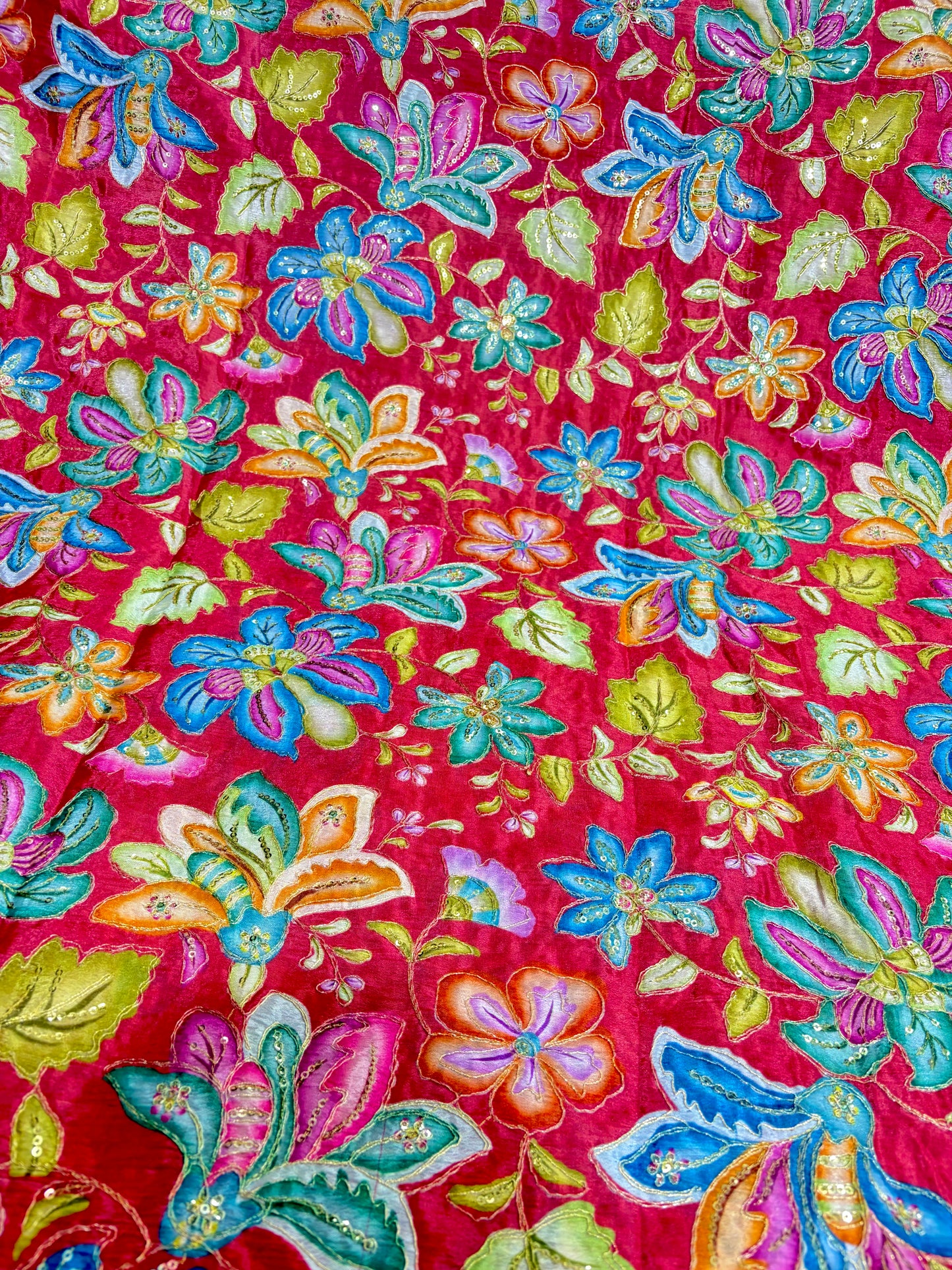 Beautiful 😍 Pure Chenin fabrics flower desing 44inch width