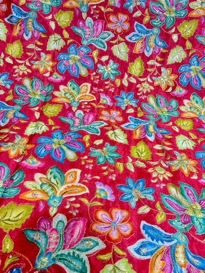 Beautiful 😍 Pure Chenin fabrics flower desing 44inch width