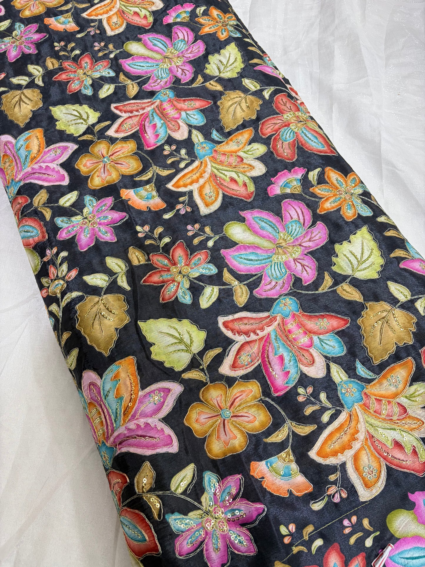 Beautiful 😍 Pure Chenin fabrics flower desing 44inch width