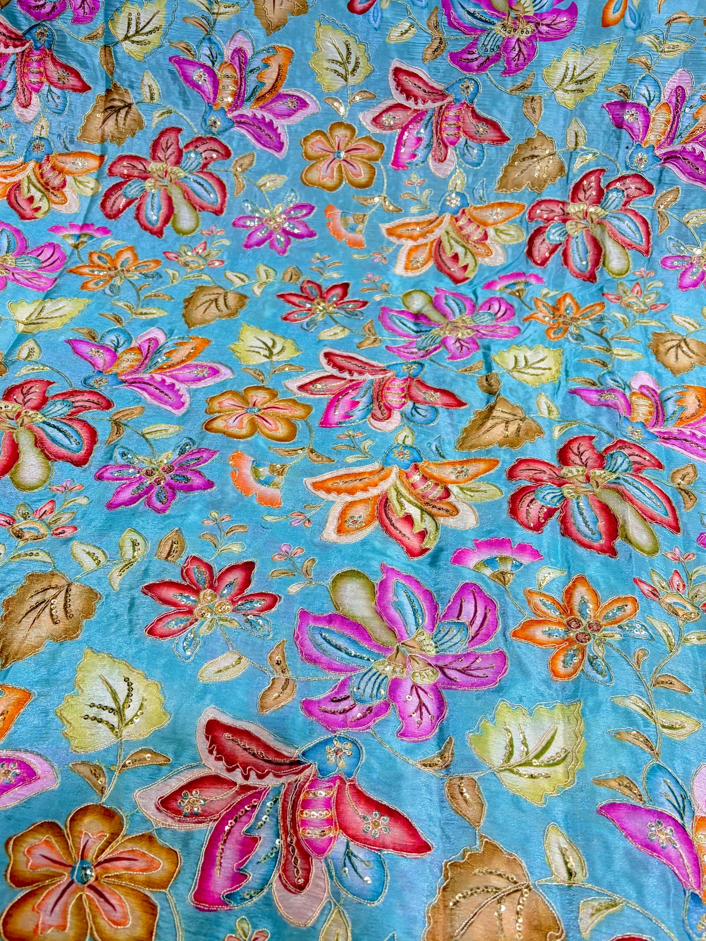 Beautiful 😍 Pure Chenin fabrics flower desing 44inch width