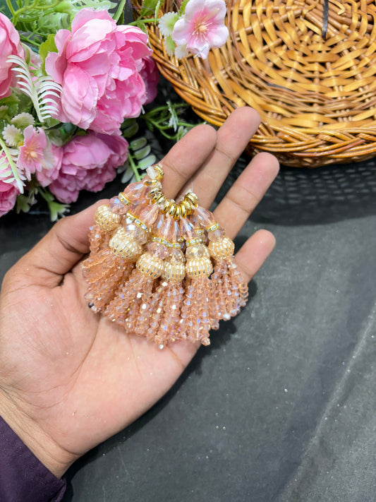 Opulent Crystal Beaded Tassel / Latkan pack of 12 peaces)