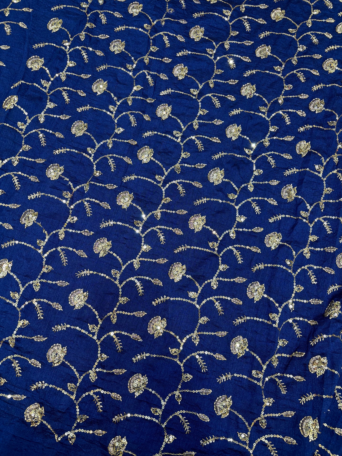 Vichitra Silk Fabric with all over beats work 44inch width