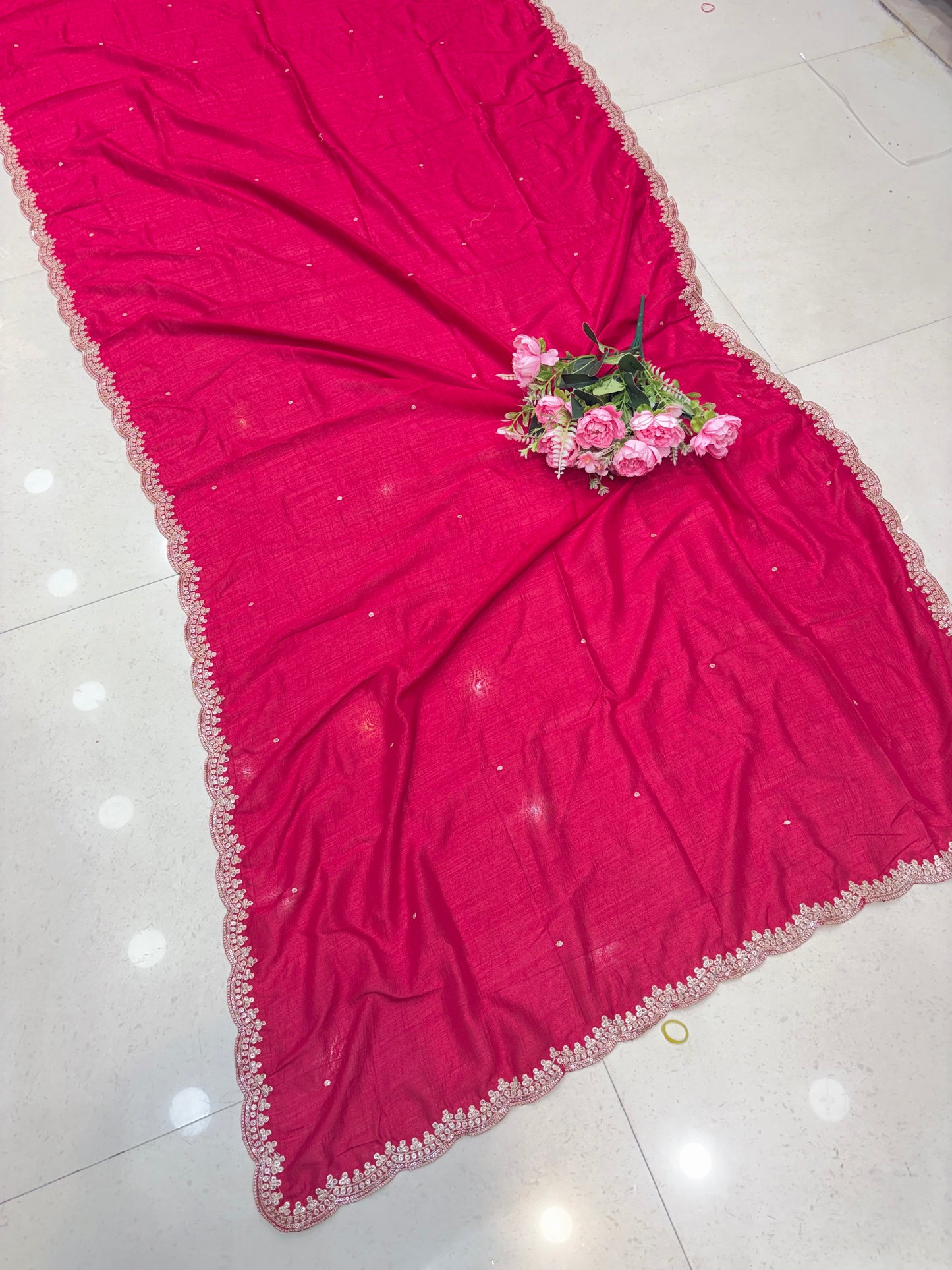 😊Beautiful Vichetra silk duppata 2.25 meter 4 side borde