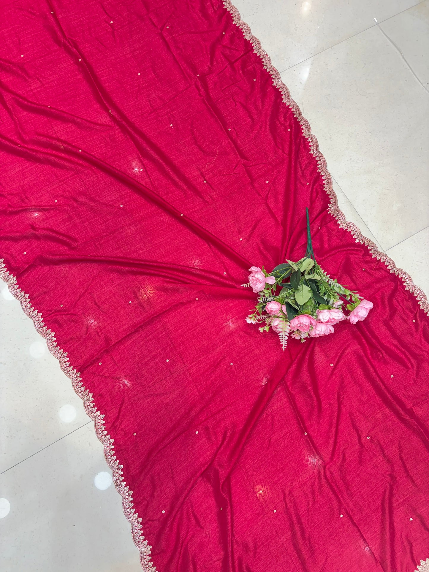 😊Beautiful Vichetra silk duppata 2.25 meter 4 side borde