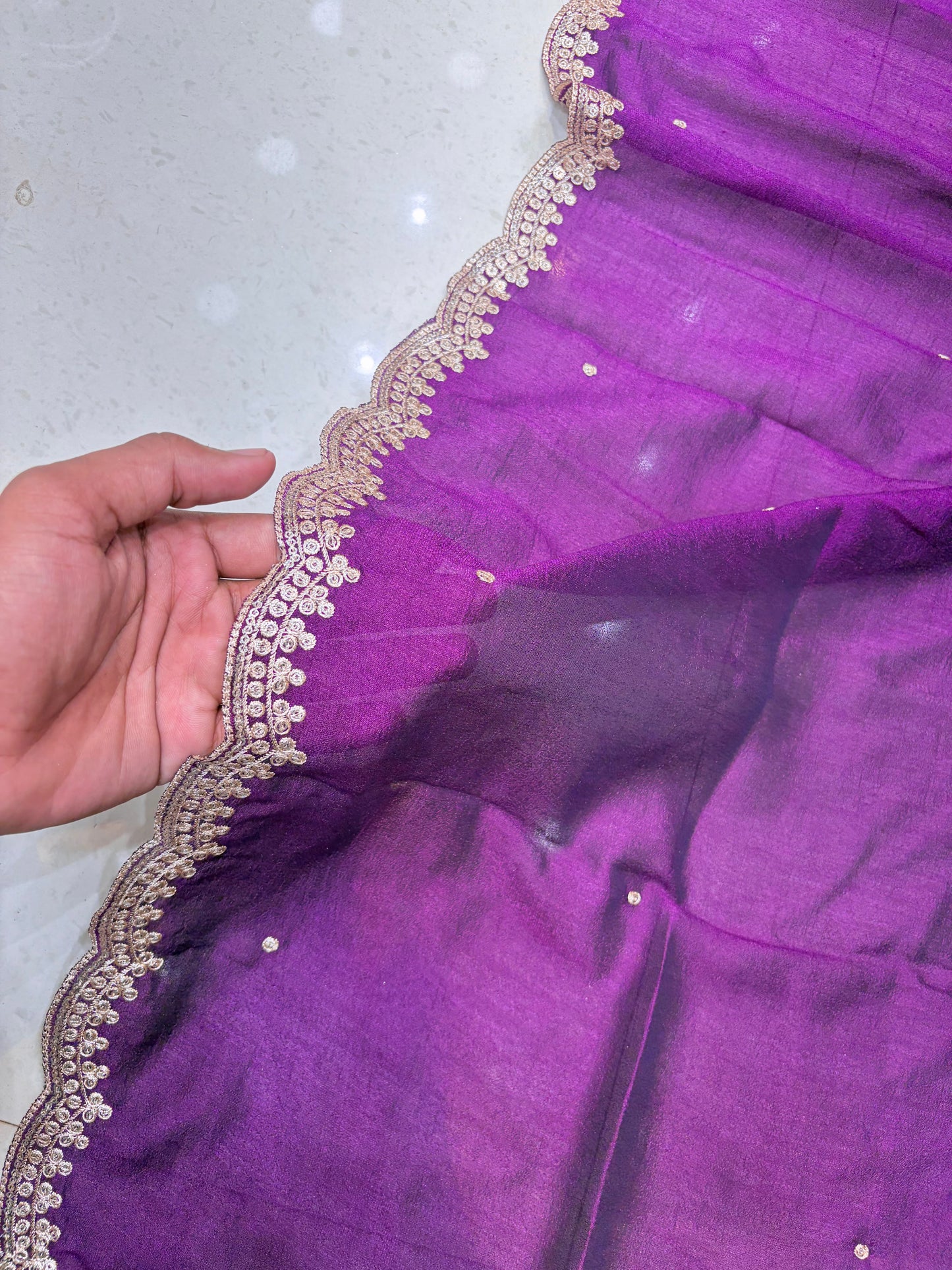 😊Beautiful Vichetra silk duppata 2.25 meter 4 side border