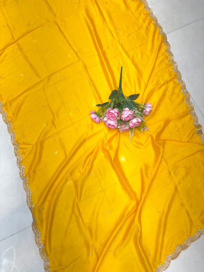 😊Beautiful Vichetra silk duppata 2.25 meter 4 side border