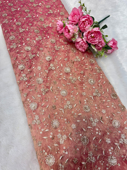 Royal Bloom Tissue Net Fabric 44width